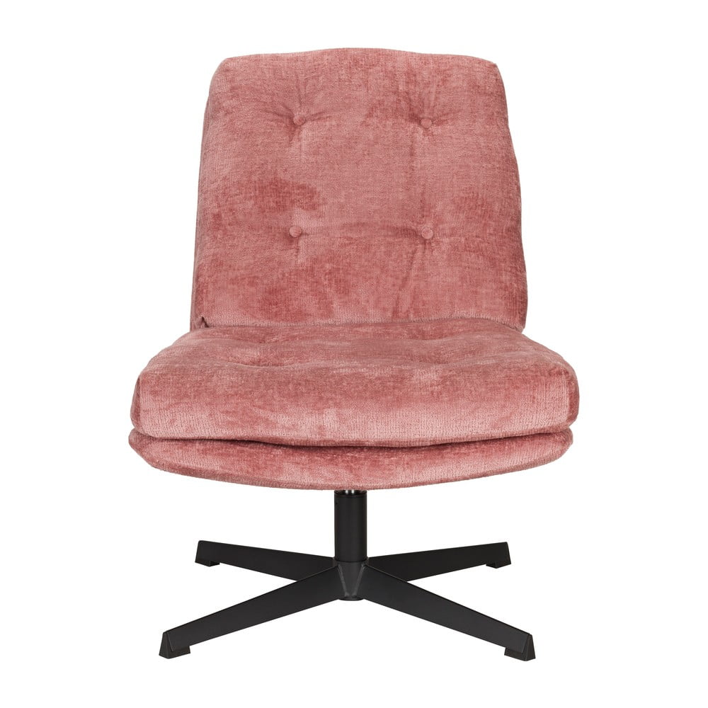 Rózsaszín forgó fotel Kai – White Label