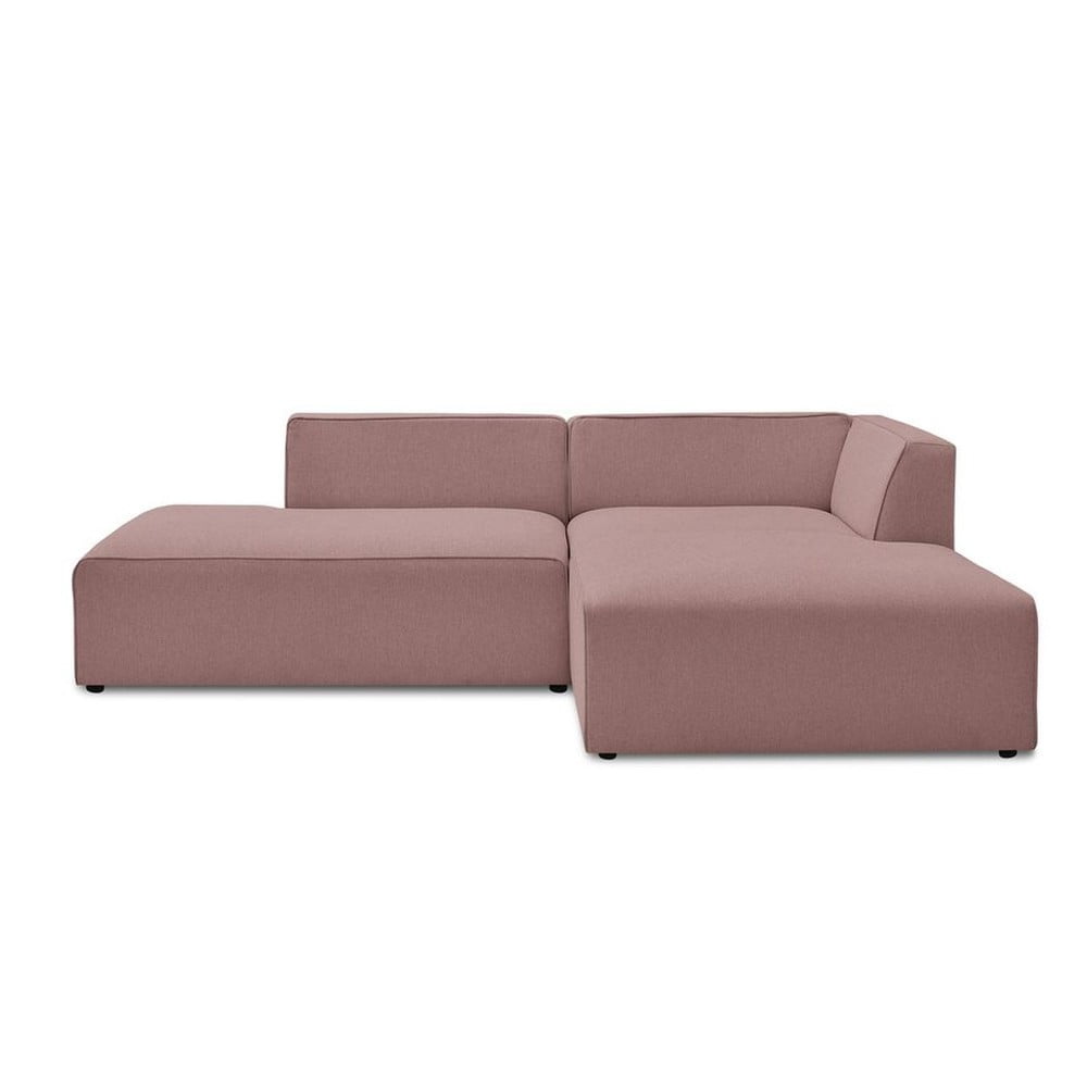 Rózsaszín moduláris sarokkanapé (jobb oldali-L alakú) Megeve – Bobochic Paris