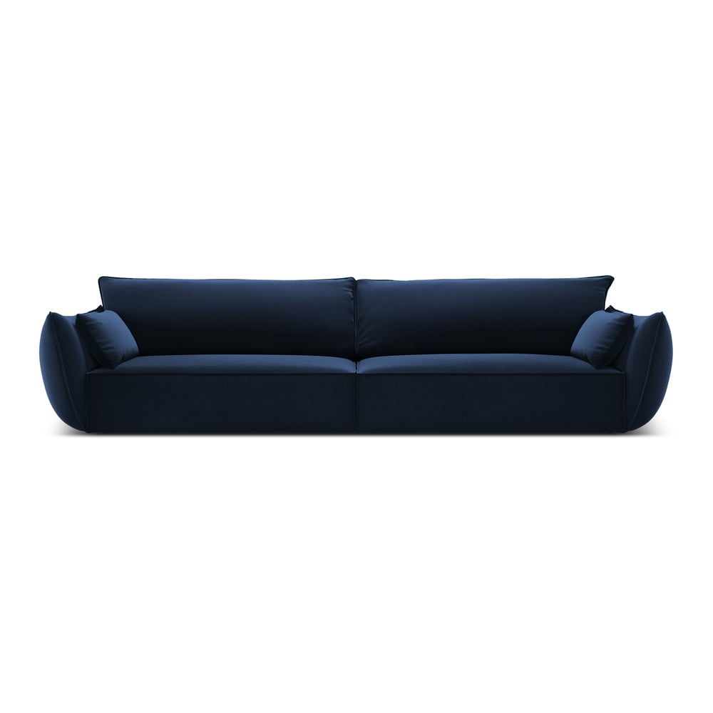 Sötétkék bársony kanapé 248 cm Vanda – Mazzini Sofas