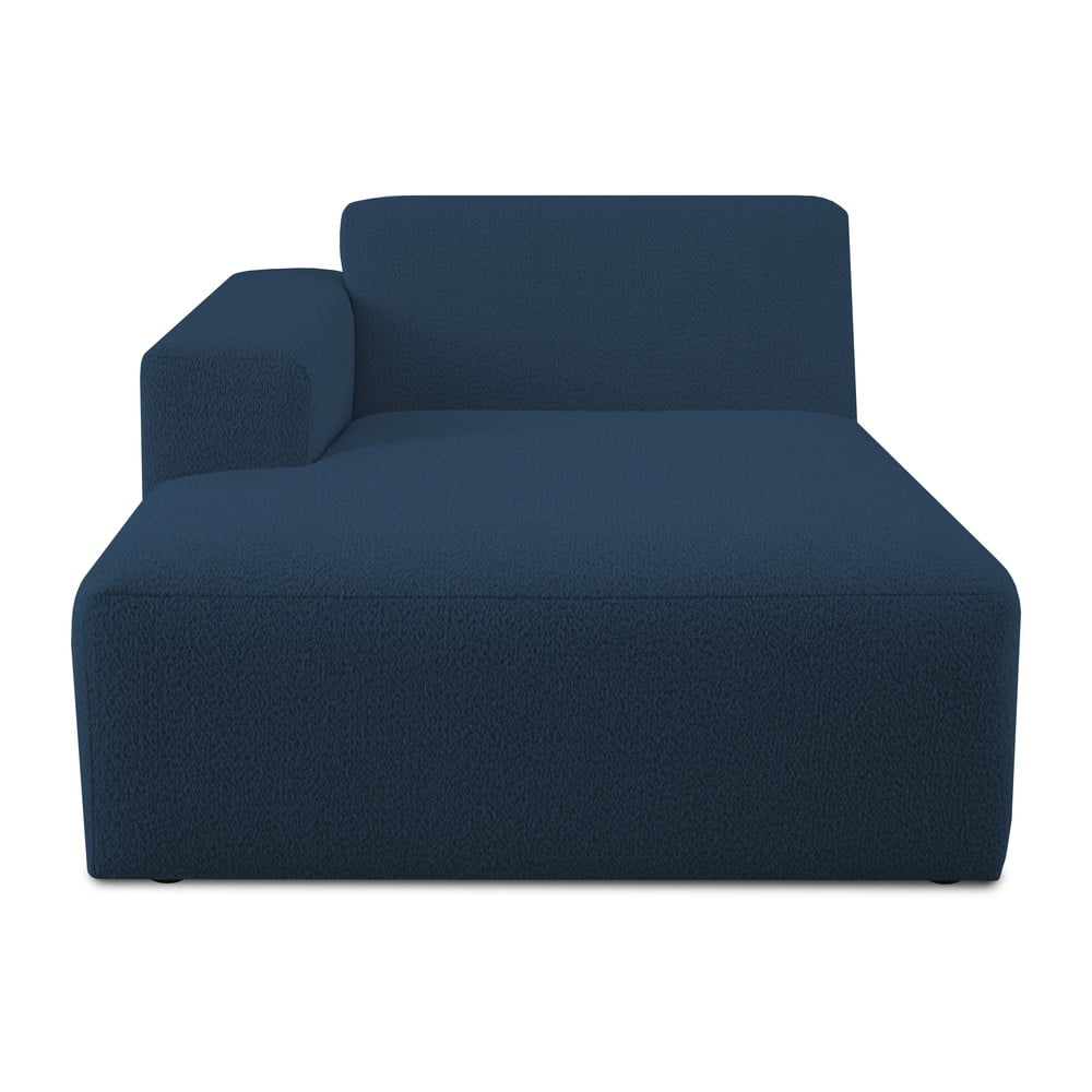 Sötétkék buklé kanapé modul (bal oldali) Roxy – Scandic