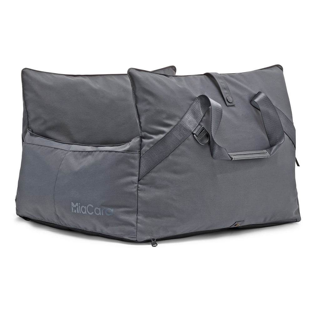 Sötétszürke hordozó táska kutyáknak 50x50 cm Viaggio Asphalt – MiaCara