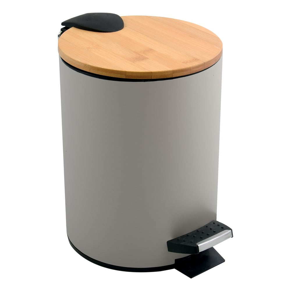 Szürkésbarna acél pedálos szemetes 5 l   Adonis – Spirella