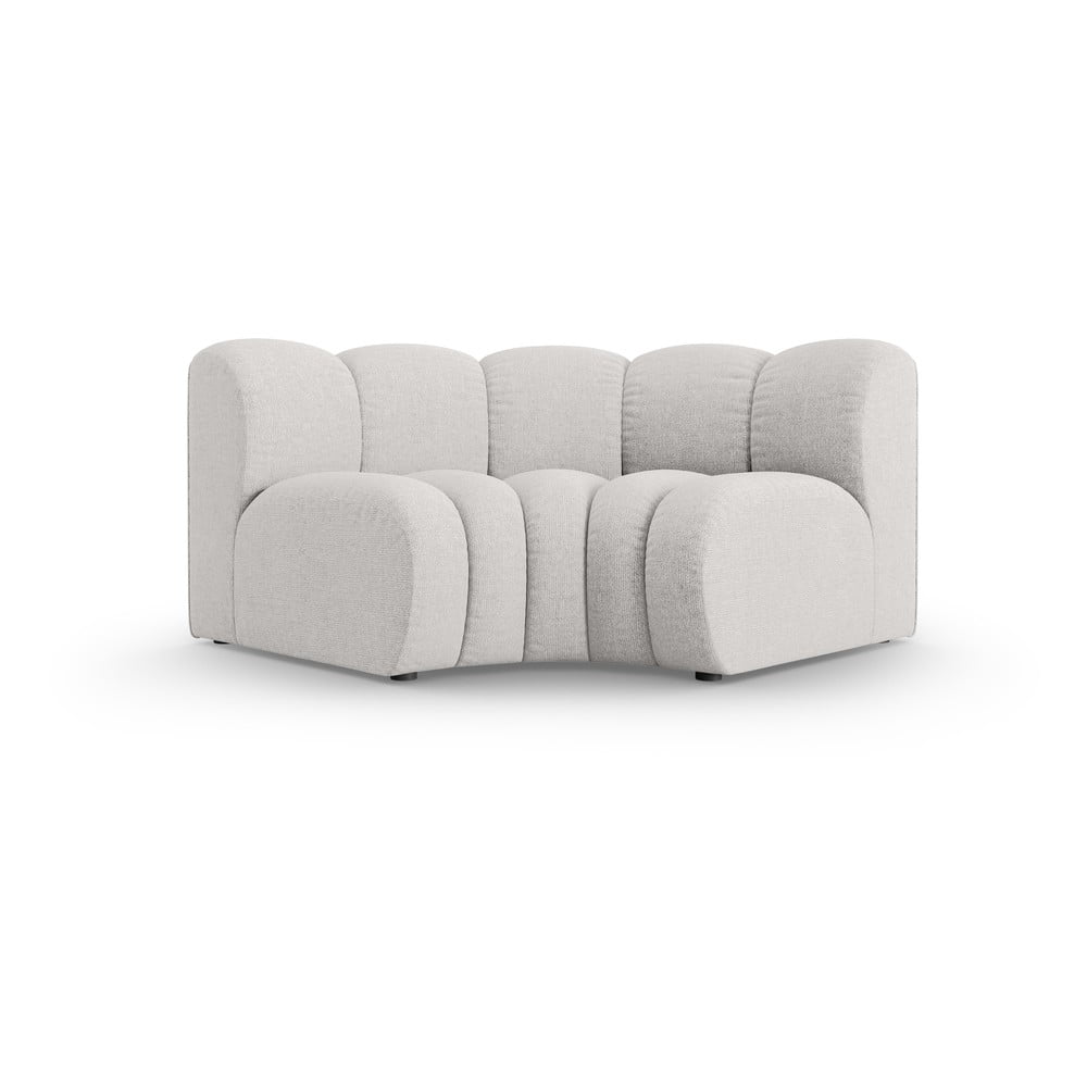 Világosszürke zsenília kanapé modul (variálható sarok) Lupine – Micadoni