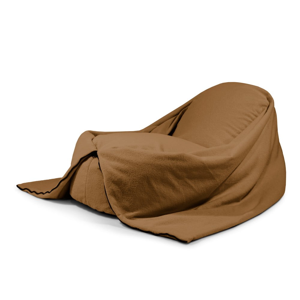 Barna buklé gyerek babzsákfotel Cocoon 120 – SLOWDOWN