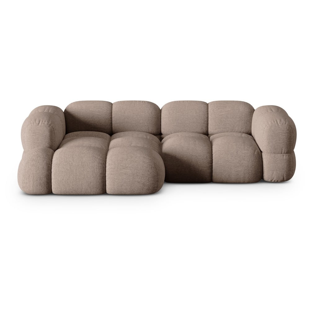 Barna sarokkanapé (bal oldali-heverő résszel) Loretto – Cosmopolitan Design