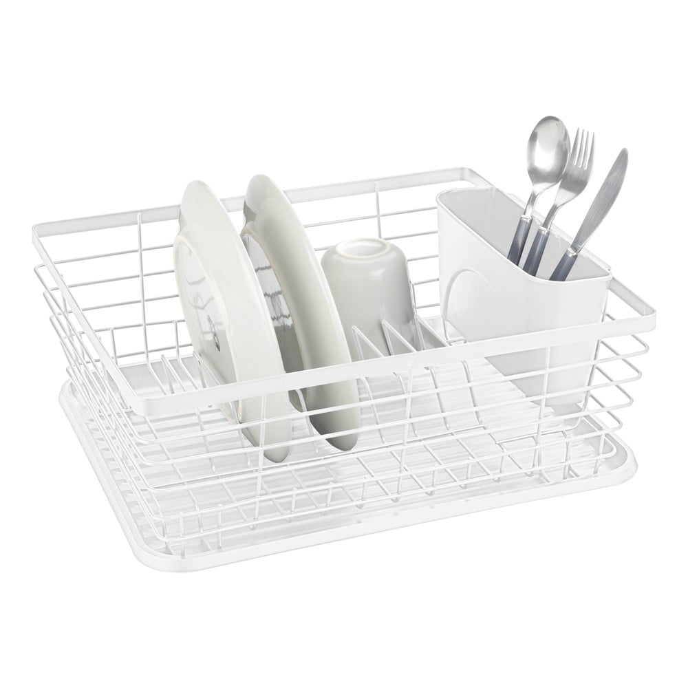 Fehér fém edényszárító 36x30 cm Drip – Wenko