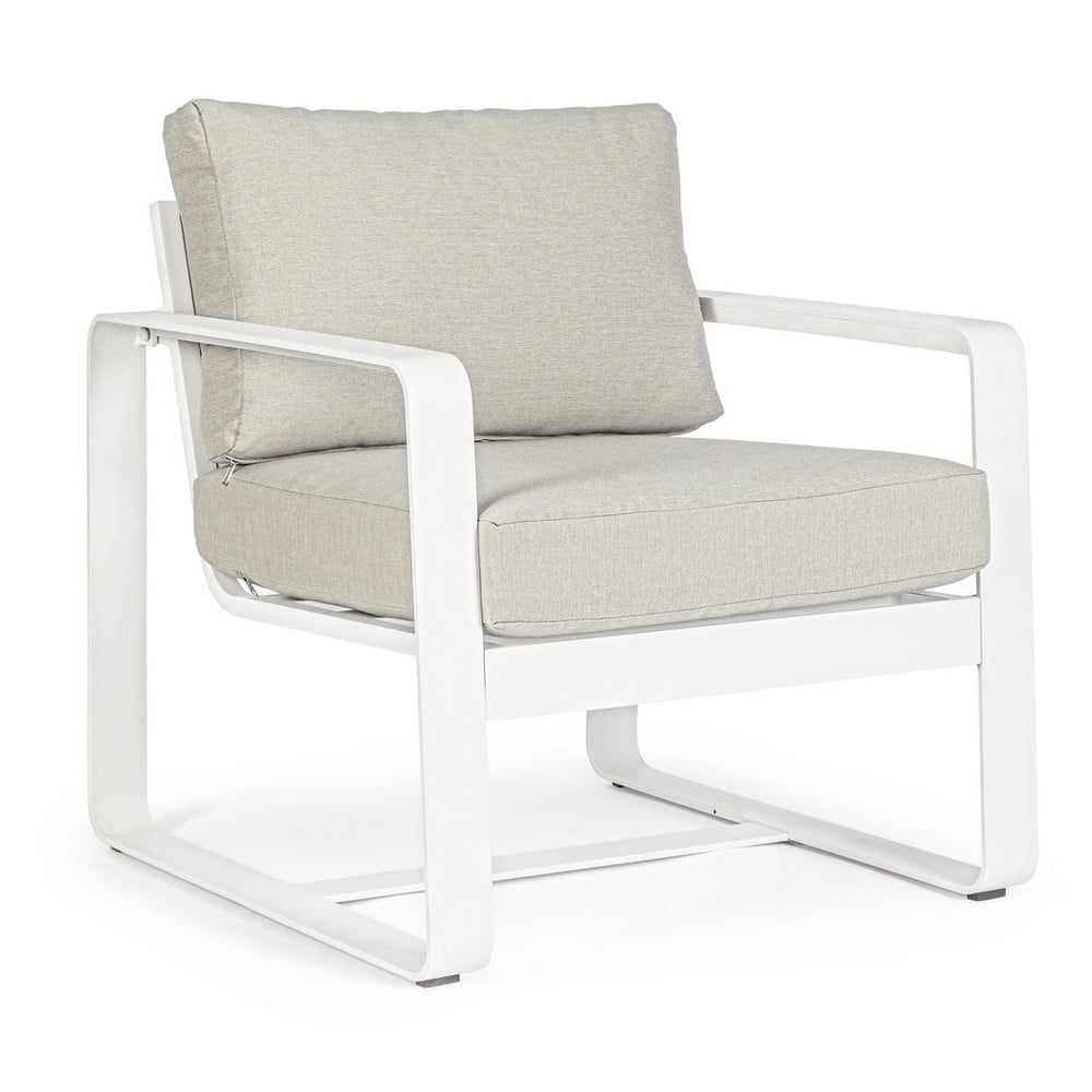 Fehér fém kerti fotel Merrigan   – Bizzotto