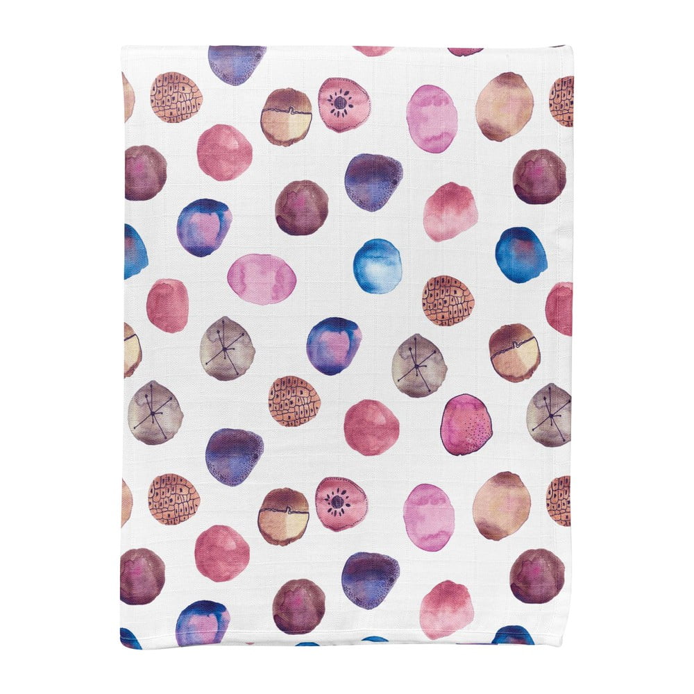 Fehér muszlin gyerek takaró 75x100 cm Shells – Mijolnir