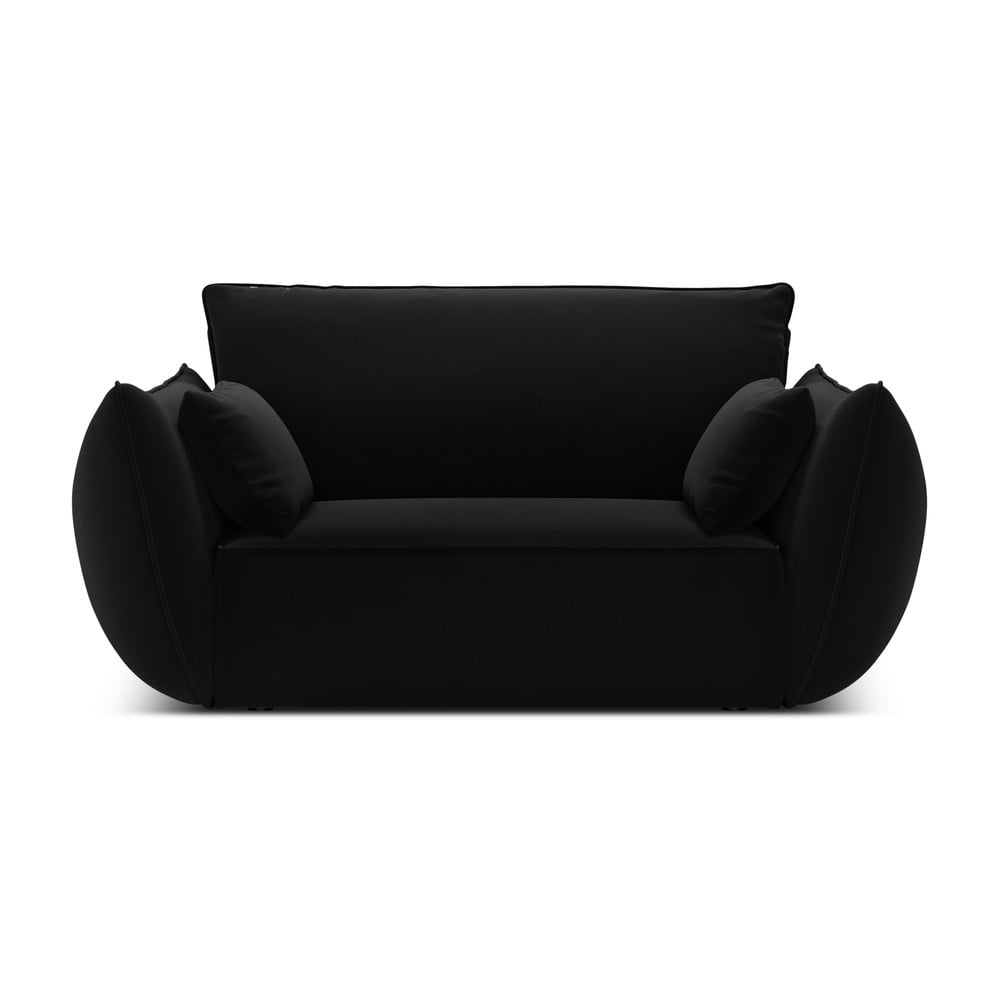 Fekete bársony fotel Vanda – Mazzini Sofas