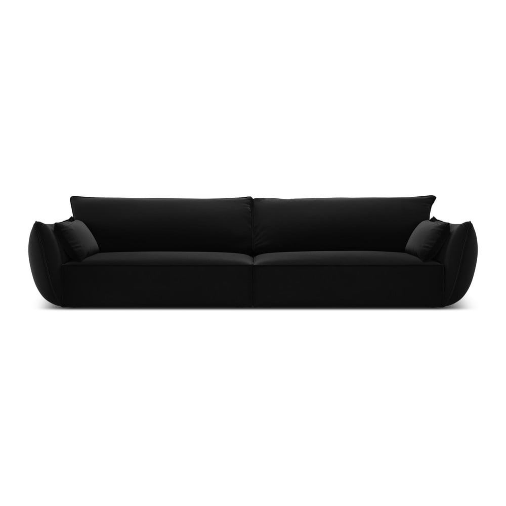 Fekete bársony kanapé 248 cm Vanda – Mazzini Sofas