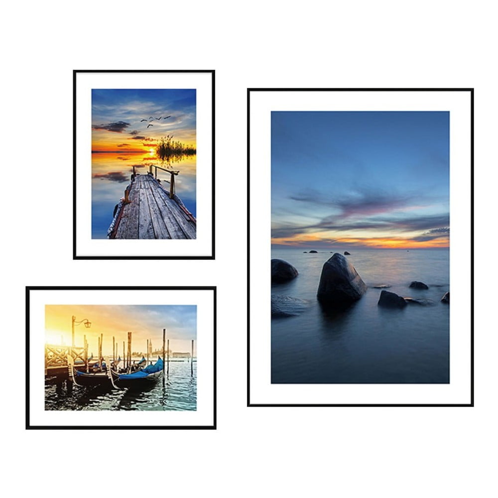Kép szett 3 db-os Seaside Sunset – knor