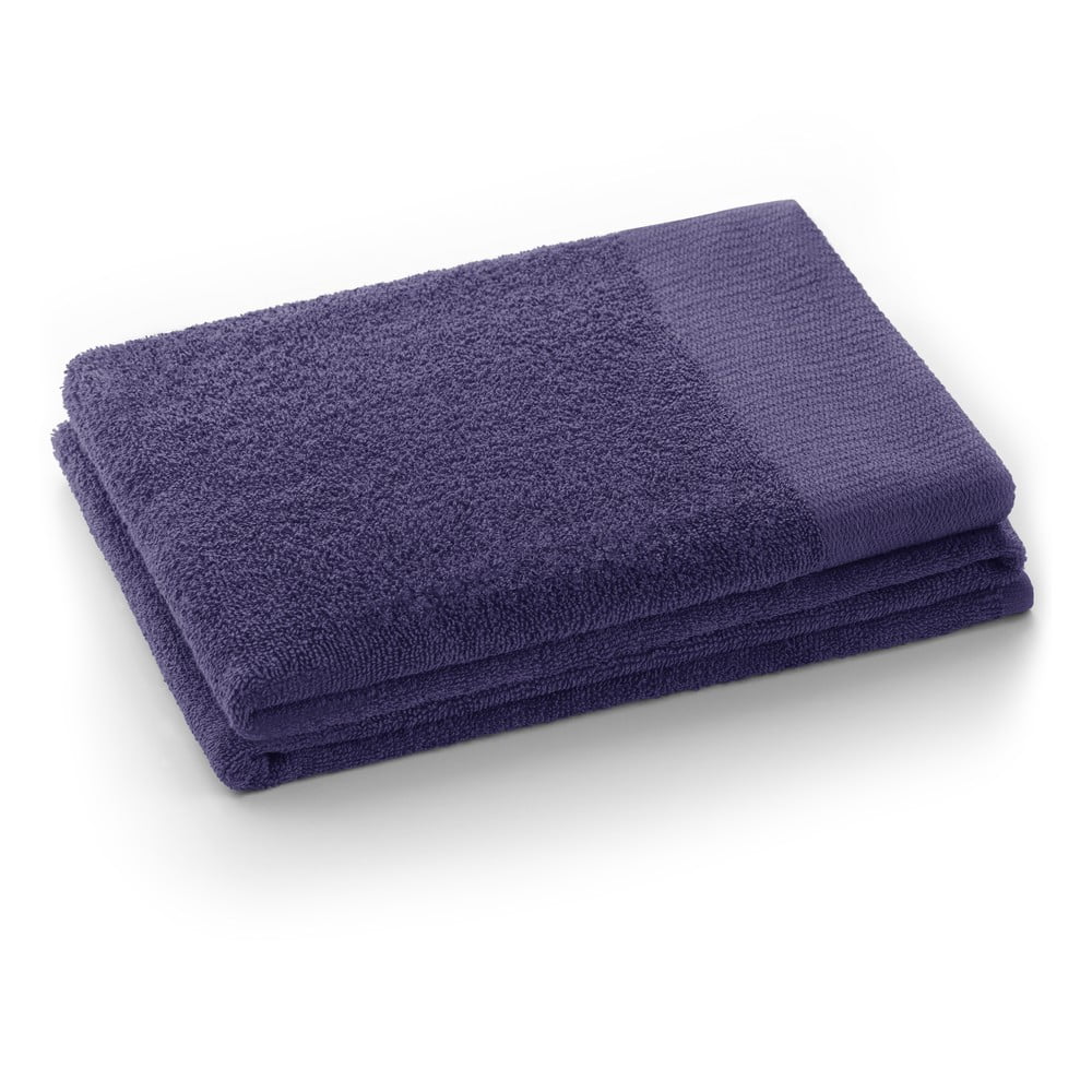 Lila frottír pamut törölköző 30x50 cm Amari – Restilo