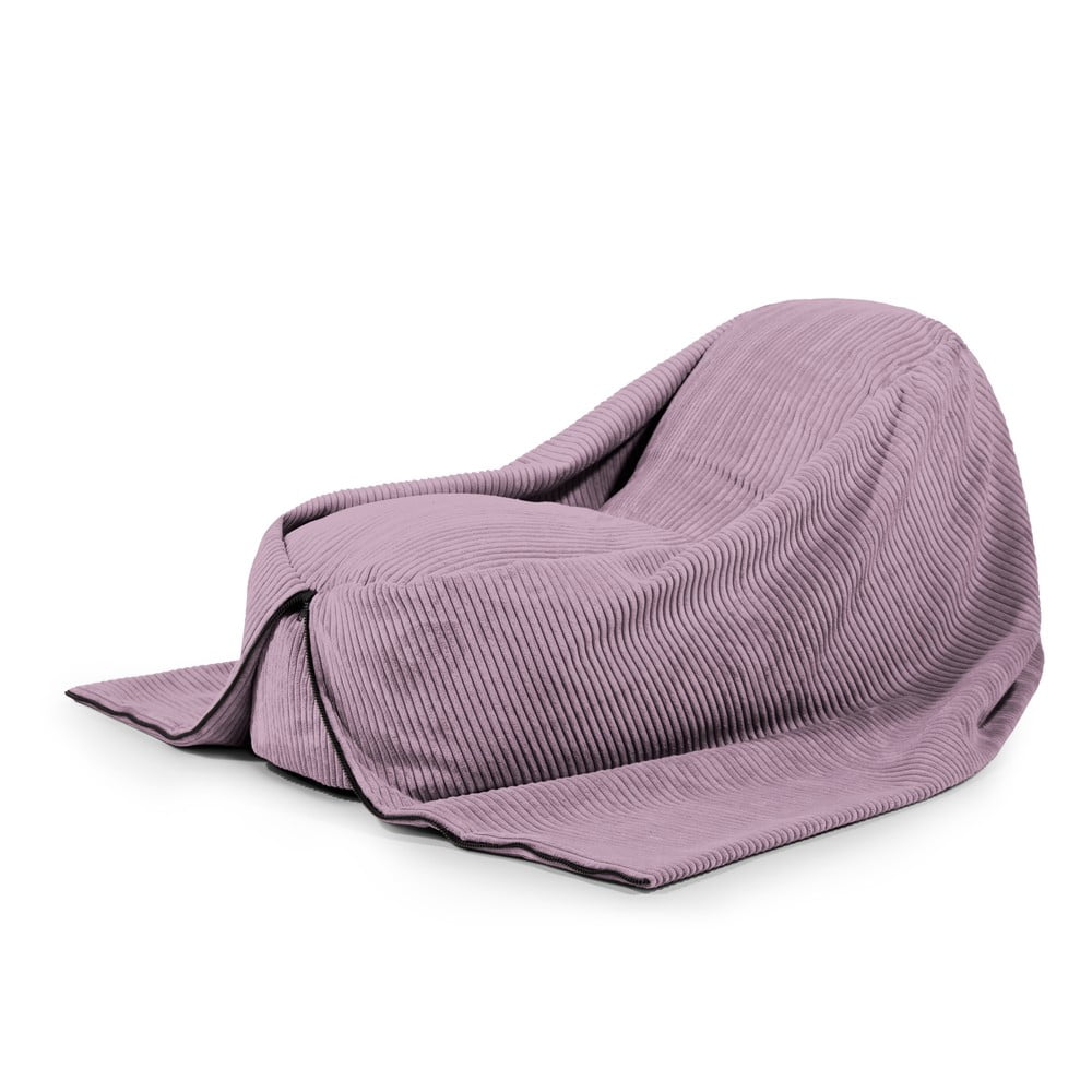 Lila kordbársony gyerek babzsákfotel Cocoon 120 – SLOWDOWN