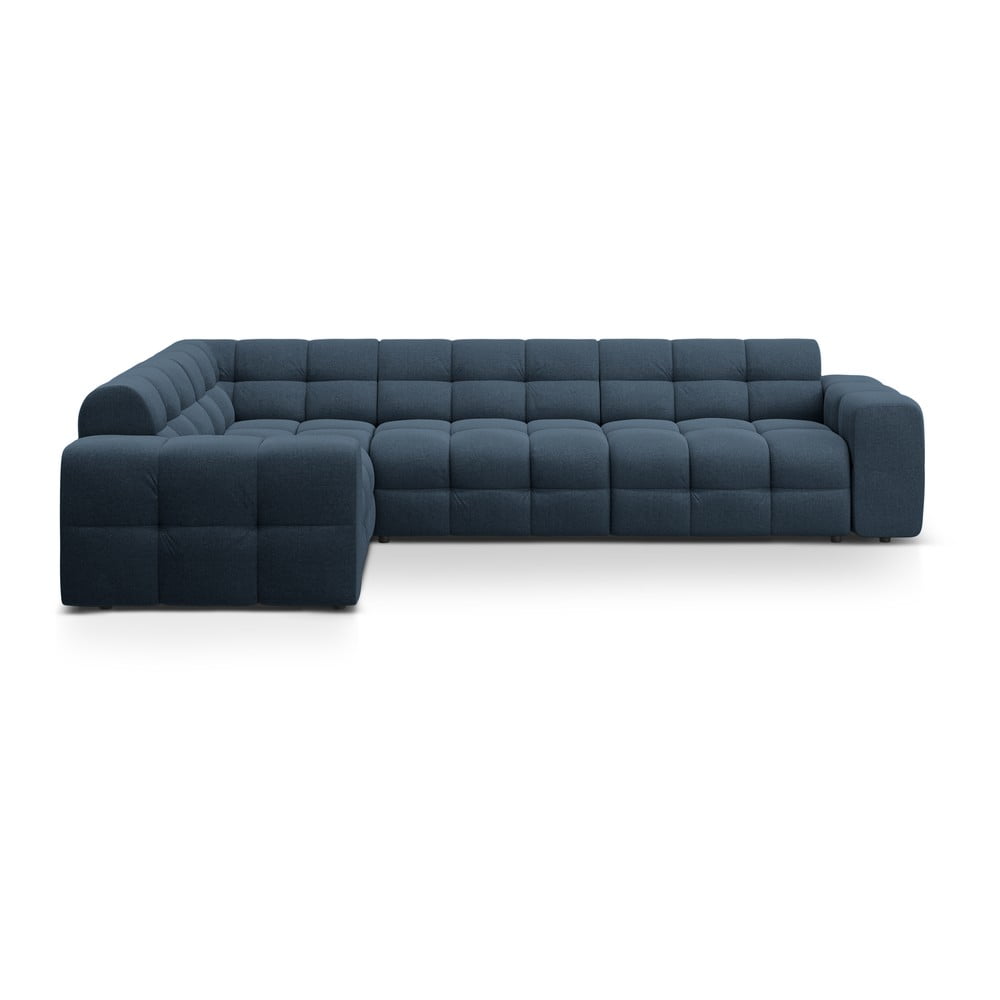 Sötétkék sarokkanapé (bal oldali-L alakú) Kendal – Micadoni