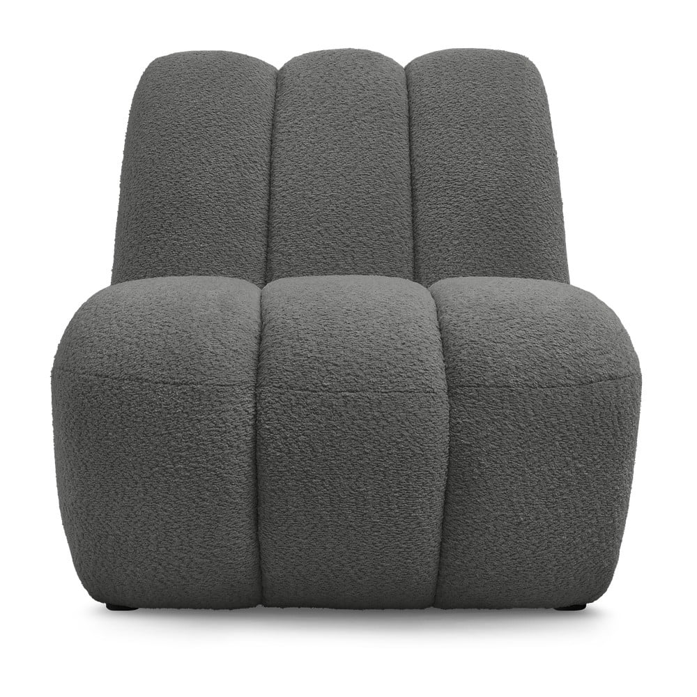 Sötétszürke buklé fotel Janissaire – Bobochic Paris