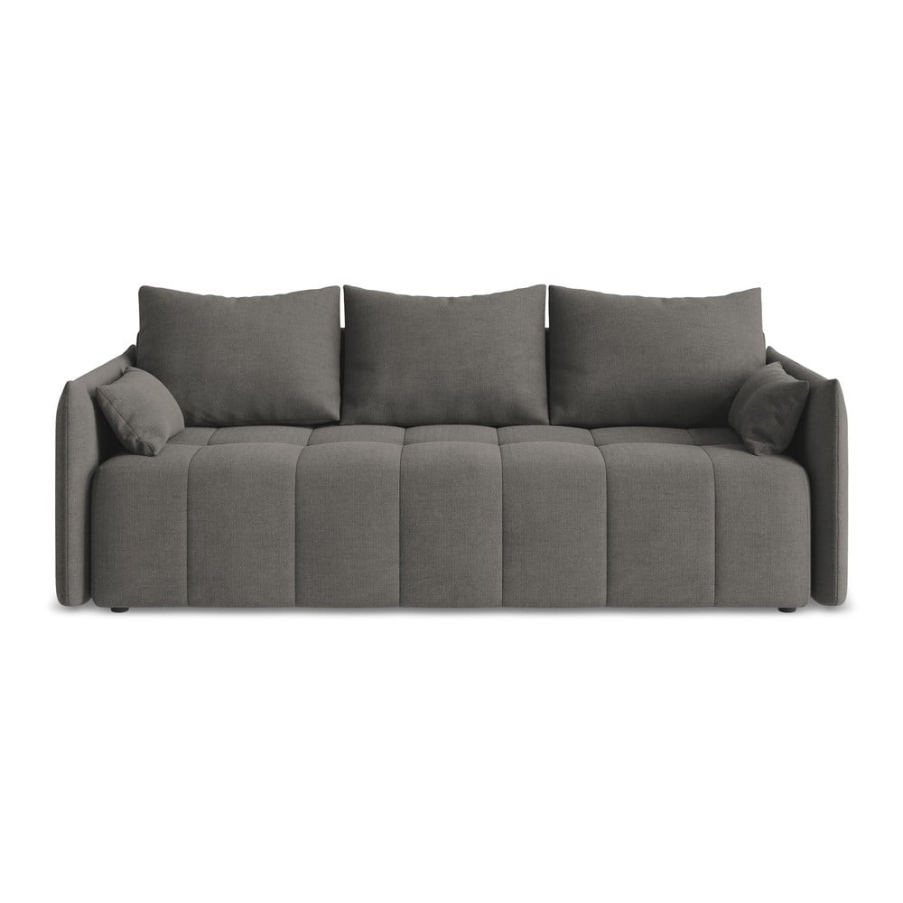 Sötétszürke kinyitható-tárolóhelyes kanapé 225 cm Moku – Makamii