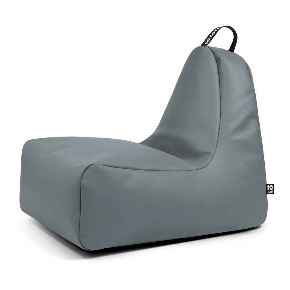 Szürke bőrutánzat babzsákfotel Chill XL – So Soft?