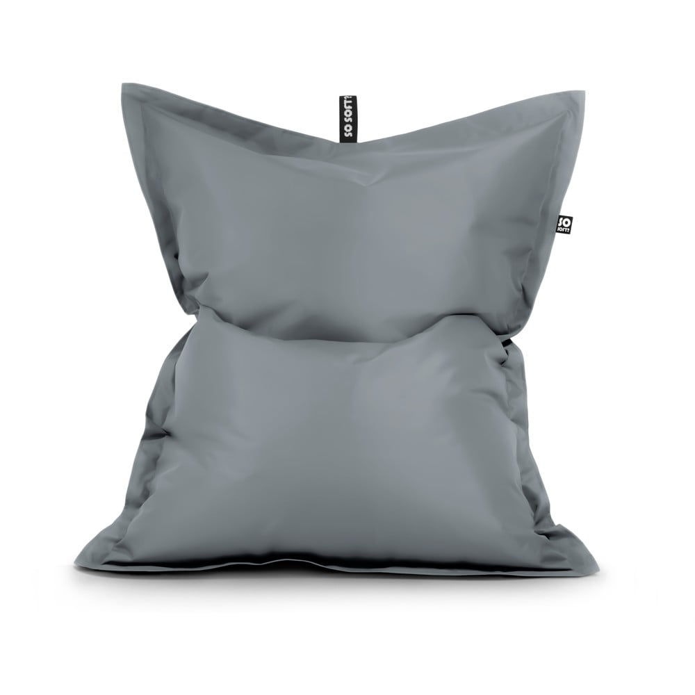 Szürke bőrutánzat babzsákfotel Pad L – So Soft?