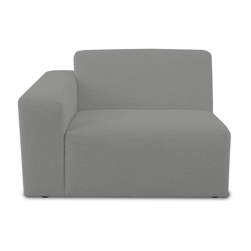 Szürke buklé kanapé modul (bal oldali) Roxy – Scandic