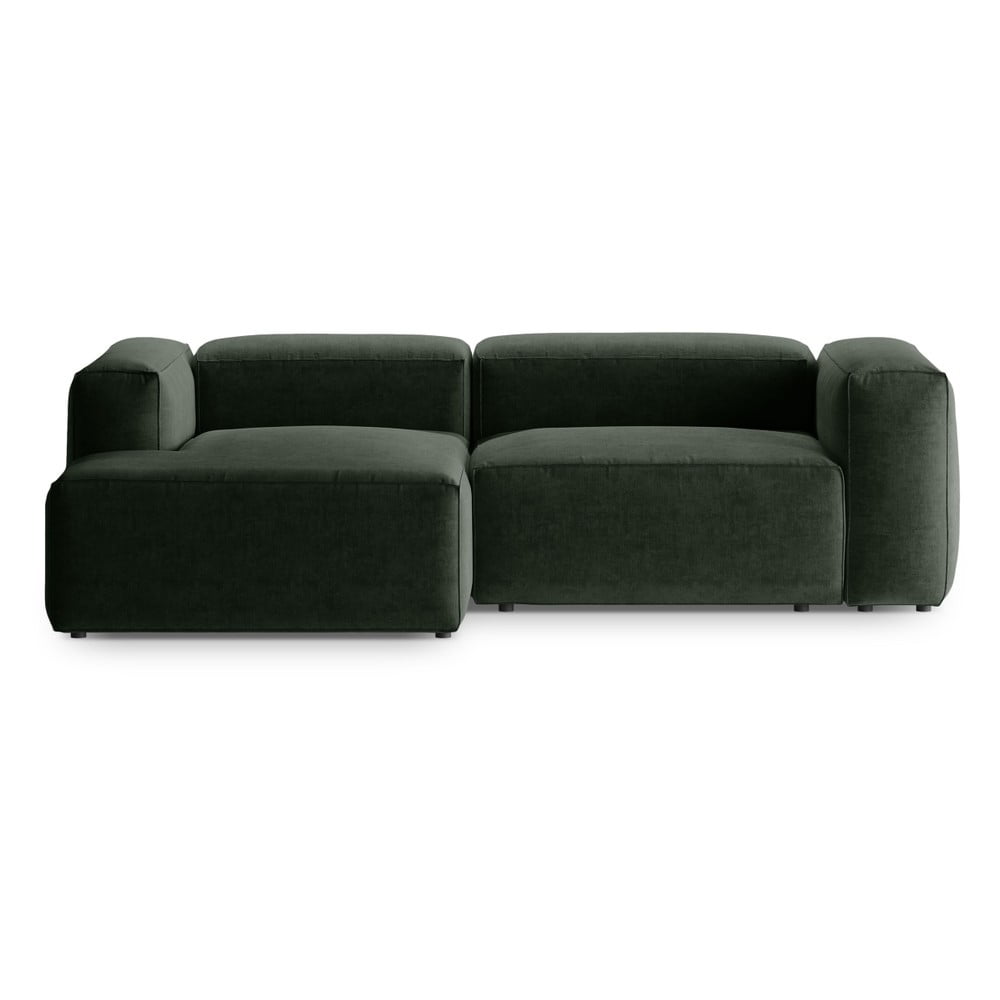 Zöld sarokkanapé (bal oldali-heverő résszel) Bergano – Cosmopolitan Design