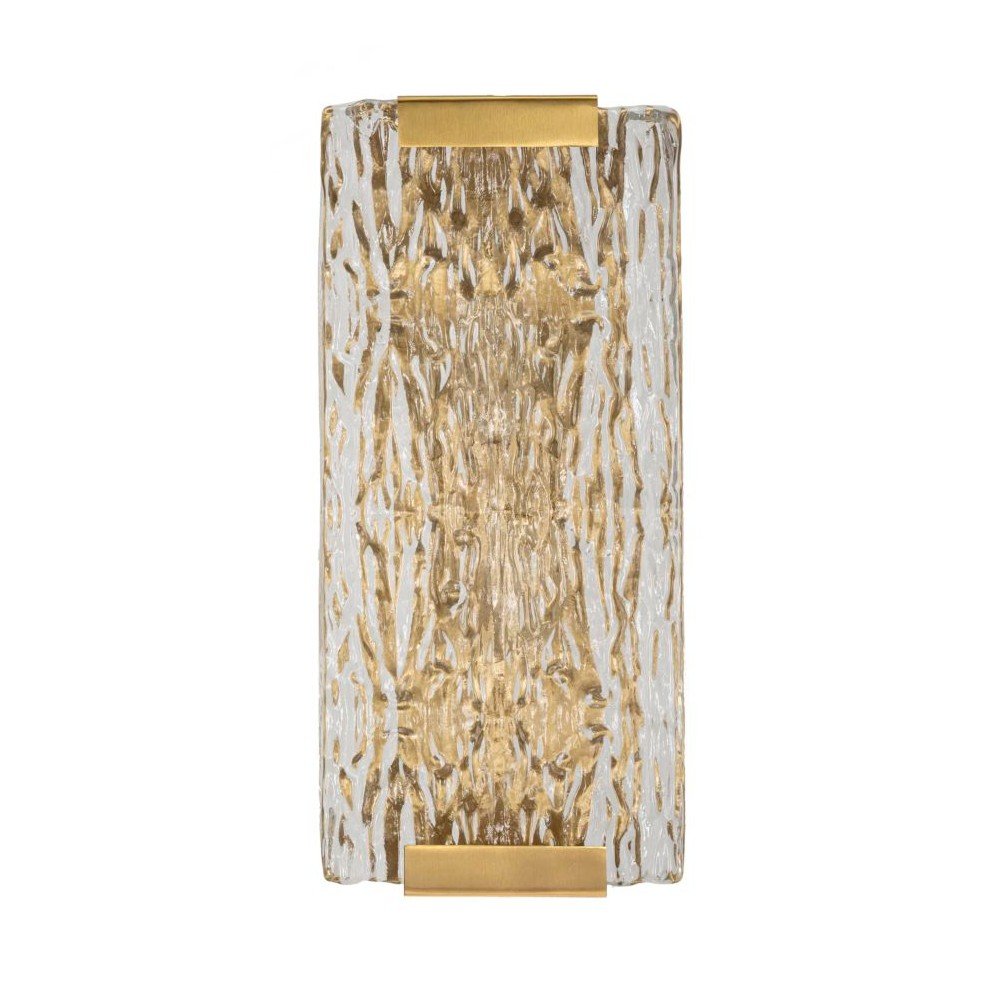 Aranyszínű üveg fali lámpa Oblin – Mauro Ferretti
