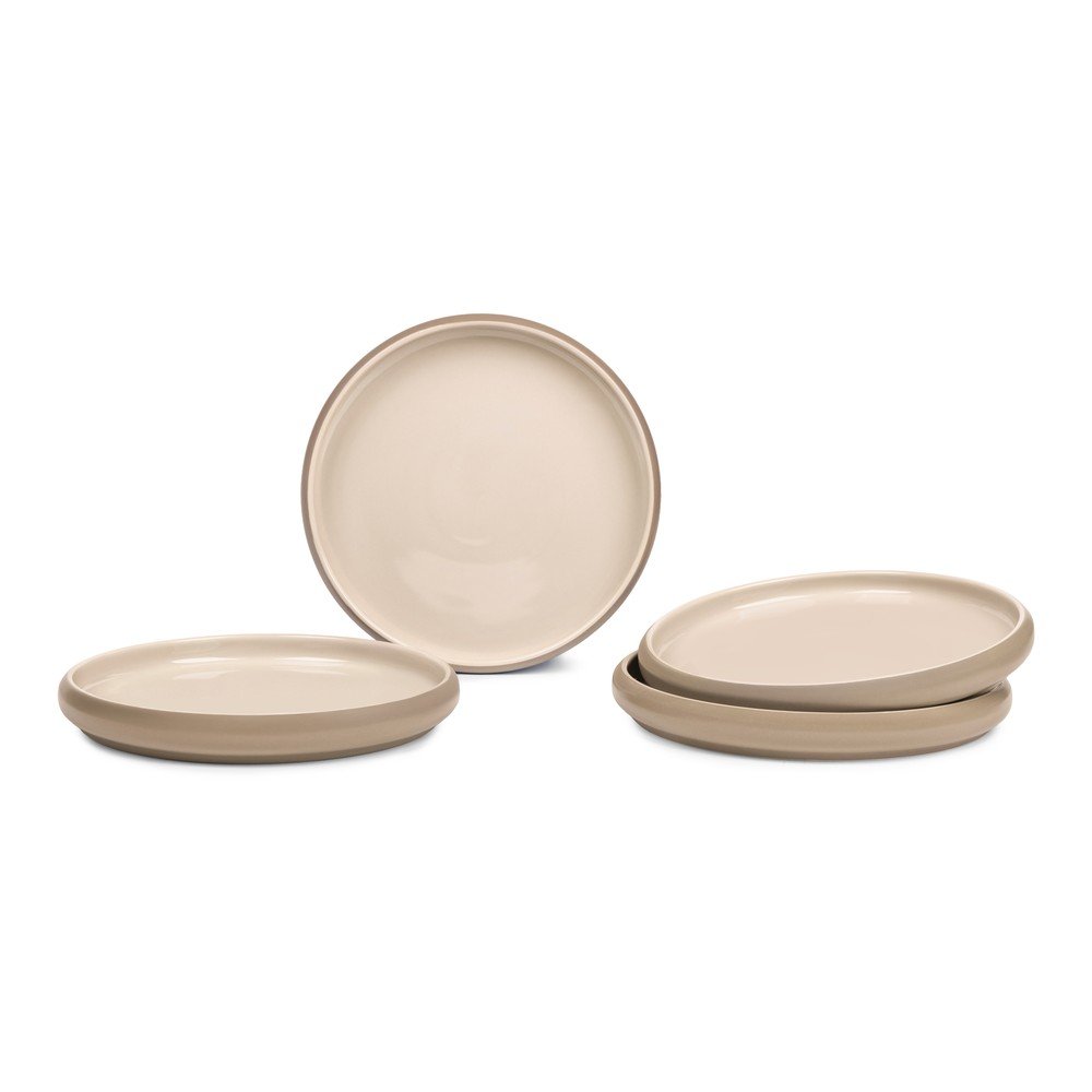 Bézs kőedény tányér készlet 4 db-os ø 22 cm Terra Rondo – Bonami Selection