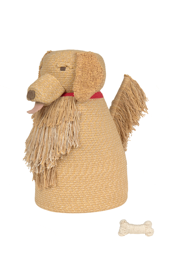 Bézs textil játéktároló kosár 40x30x55 cm Luna – Lorena Canals