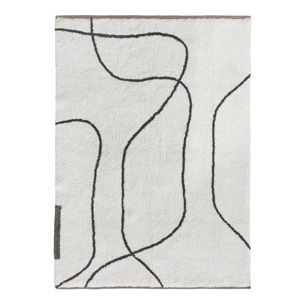 Elefántcsont színű mosható pamut szőnyeg 100x140 cm Shadow – Mette Ditmer Denmark