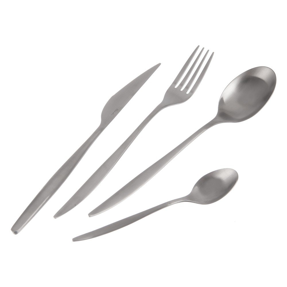 Ezüstszínű rozsdamentes acél evőeszköz készlet 24 db-os – Orion