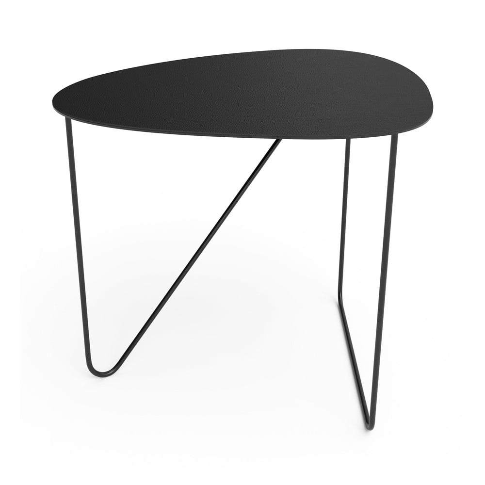 Fekete fém dohányzóasztal 44x50 cm Curve L Bull – LIND DNA