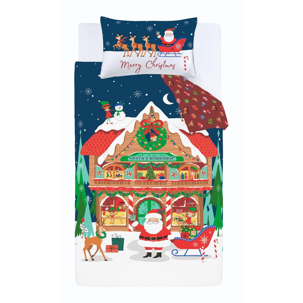 Kétszemélyes-hosszabbított ágyneműhuzat 230x220 cm Santa's Workshop – Catherine Lansfield