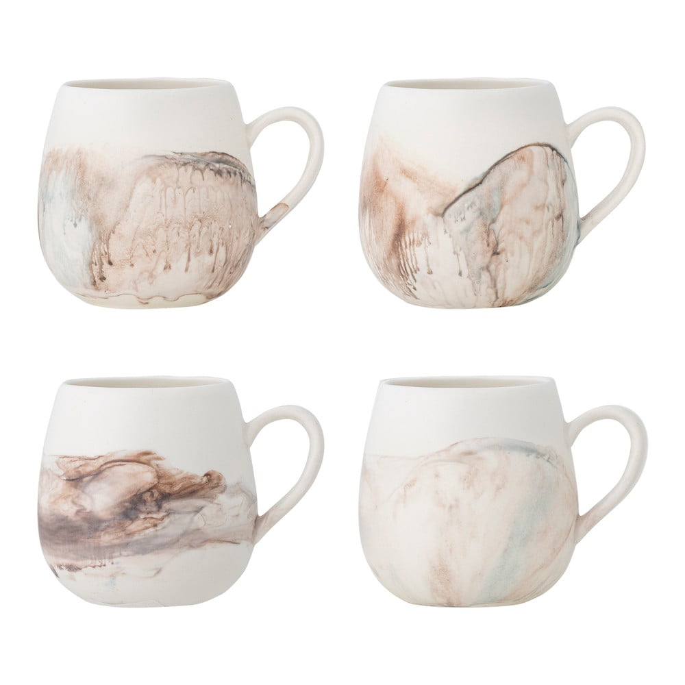 Krémszínű kőedény bögre szett 4 db-os 250 ml Lyre – Bloomingville