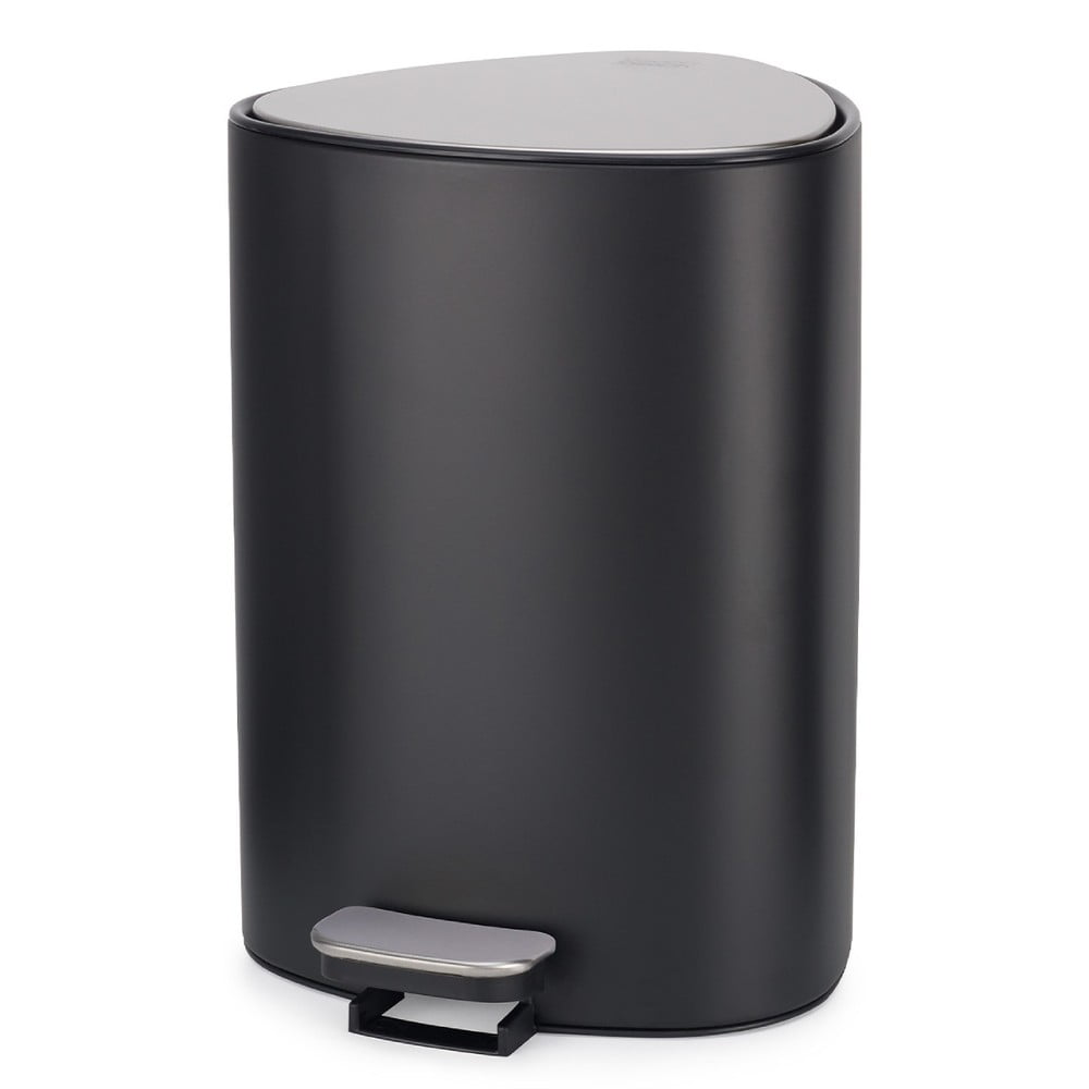 Matt fekete acél pedálos szemetes 5 l EasyStore Luxe – Joseph Joseph