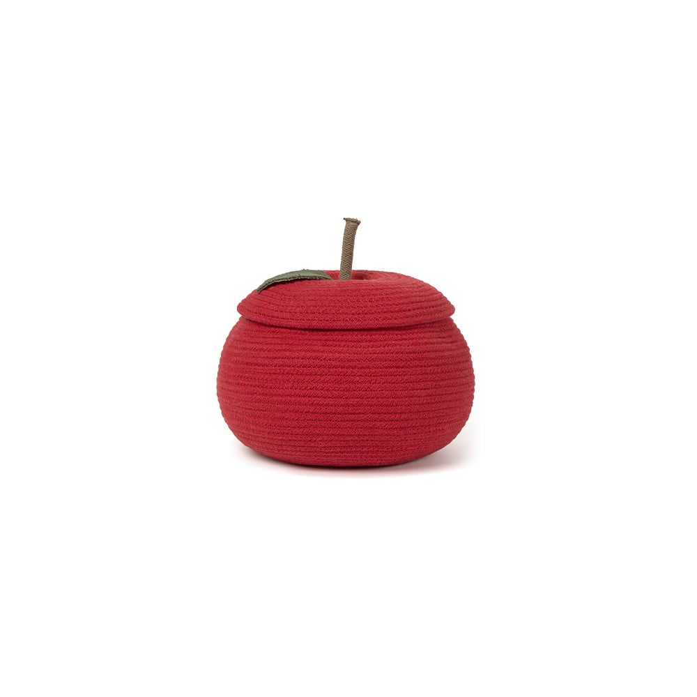 Piros textil játéktároló kosár ø 28x20 cm Apple – Lorena Canals