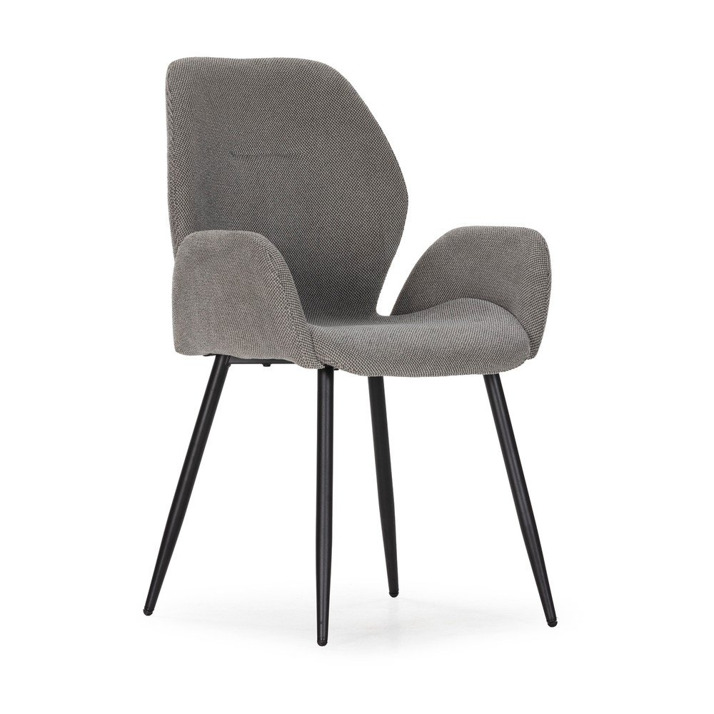 Szürke kárpitozott étkezőfotel szett 2 db-os Ansu – Marckeric