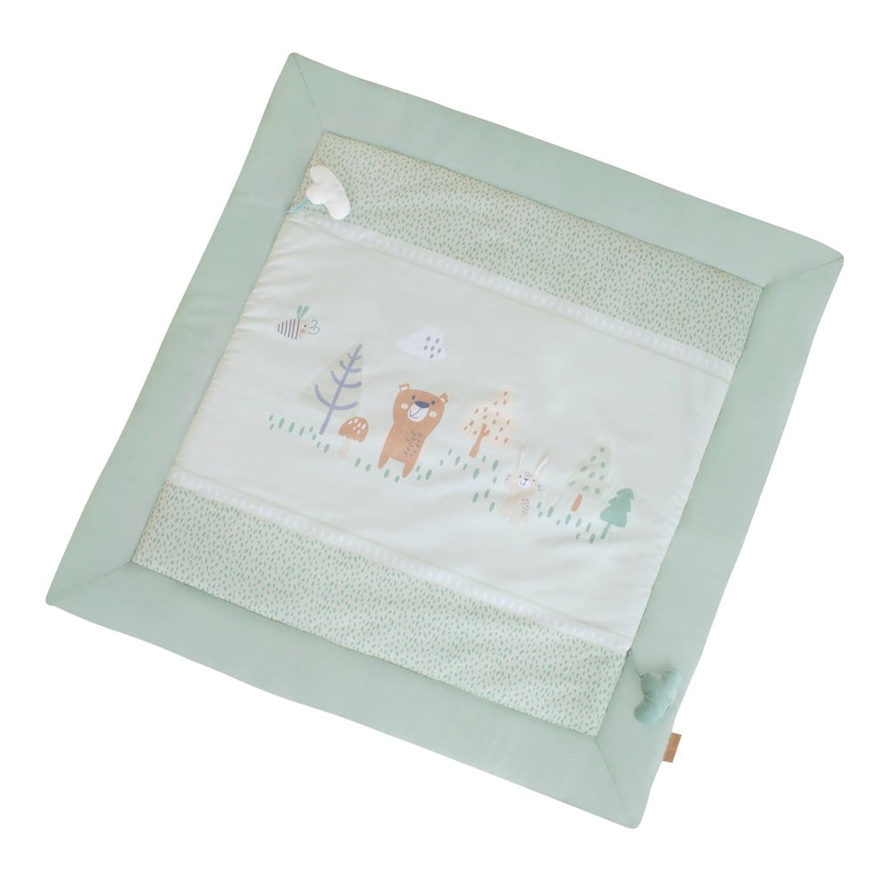 Világoszöld játszószőnyeg 100x100 cm Woodland Buddies – Roba