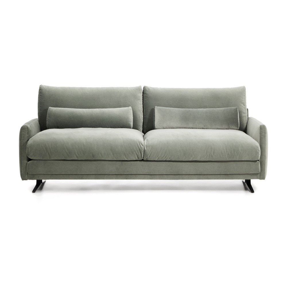 Zöld bársony kanapé 210 cm Veliro – Kave Home