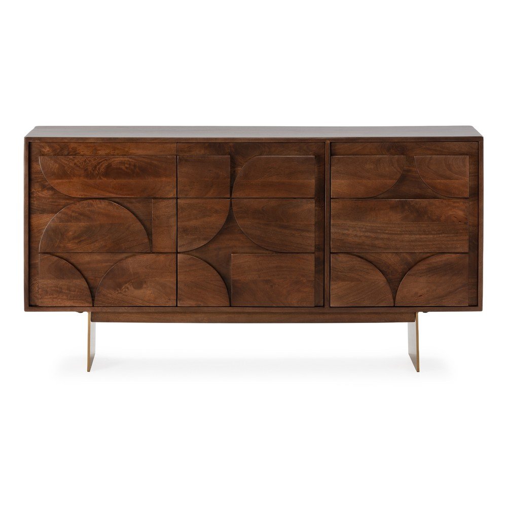 Barna mangófa komód 145x76x40 cm Trisha – MOME