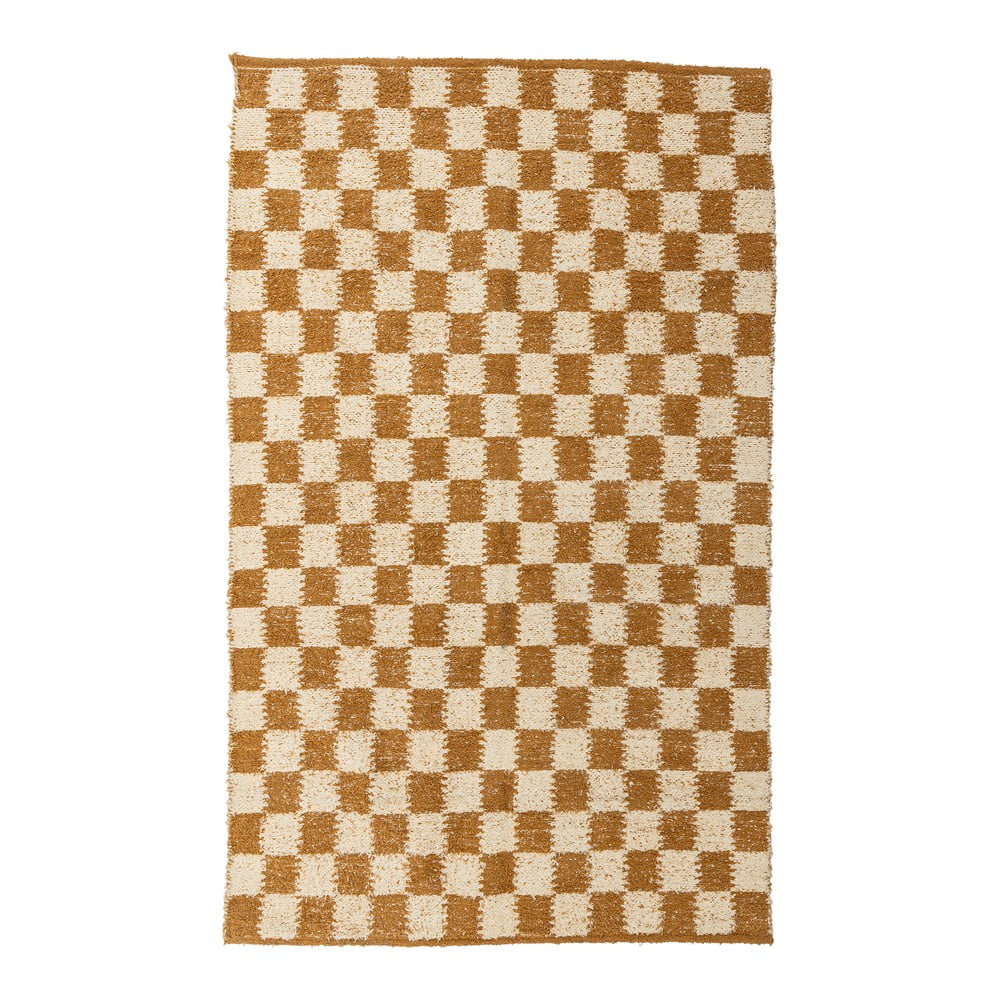 Bézs-borostyán színű pamut szőnyeg 140x200 cm Chola – Bloomingville