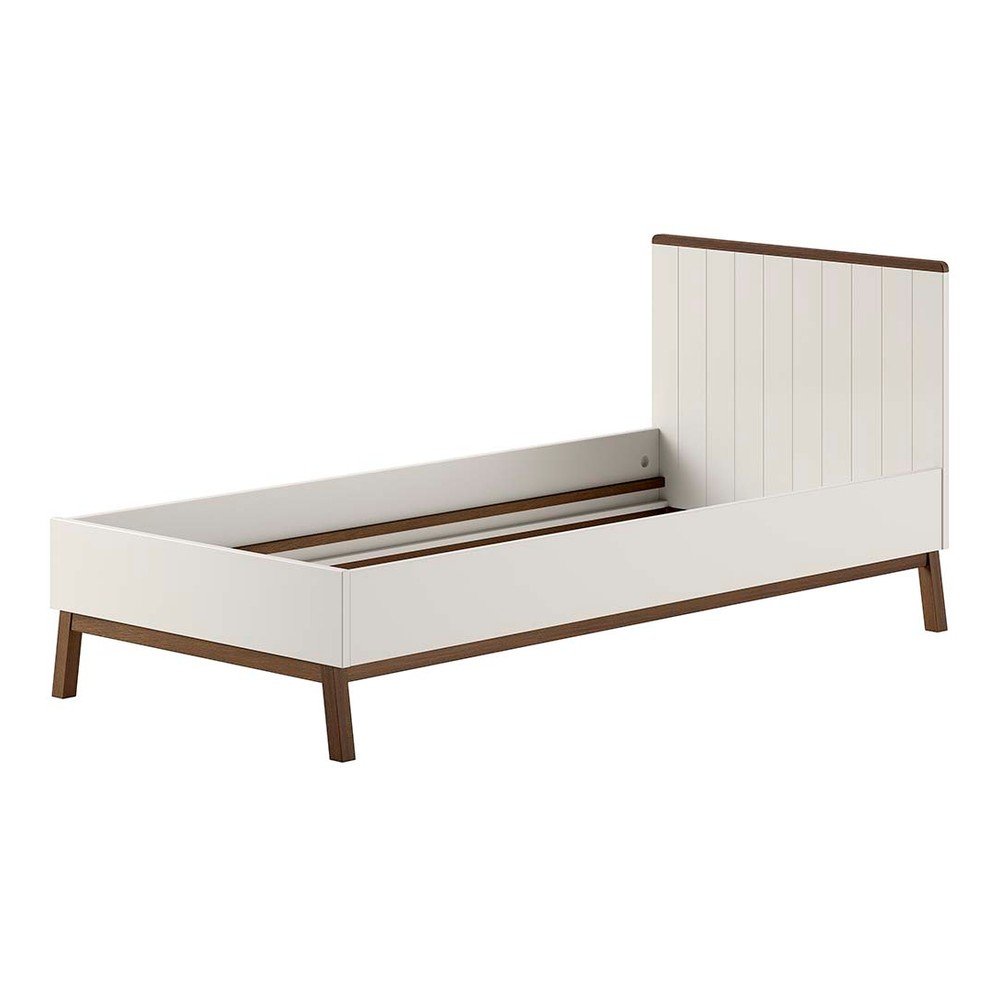 Bézs borovi fenyő gyerekágy ágyrács nélkül 90x200 cm Sezane – Vipack