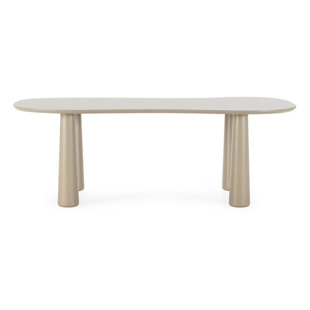 Bézs dohányzóasztal borovi fenyő asztallappal 110x220 cm Nahia – MOME