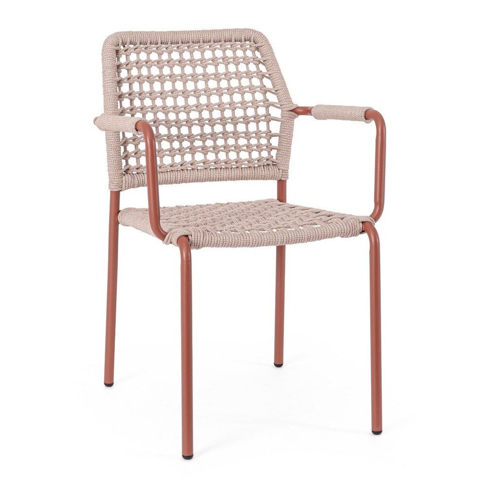 Bézs fém kerti szék Rajada – Bizzotto