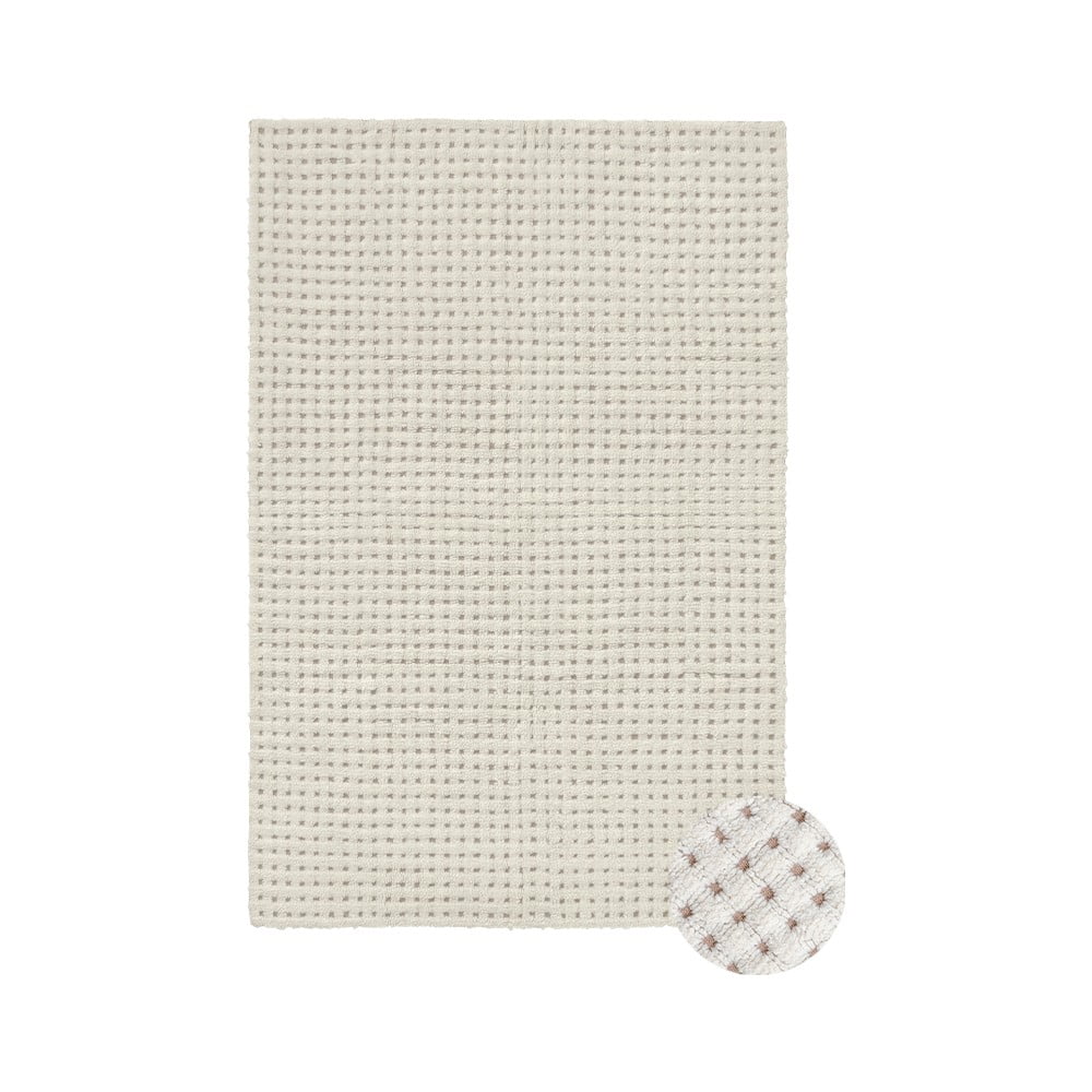 Elefántcsont színű mosható-kézi szövésű gyapjú szőnyeg 200x300 cm Unexpected Wool – Lorena Canals