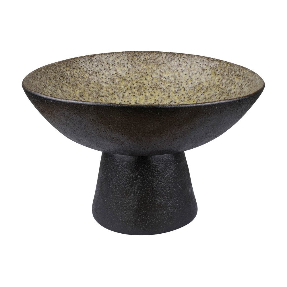 Fekete-bézs kőedény tál ø 31