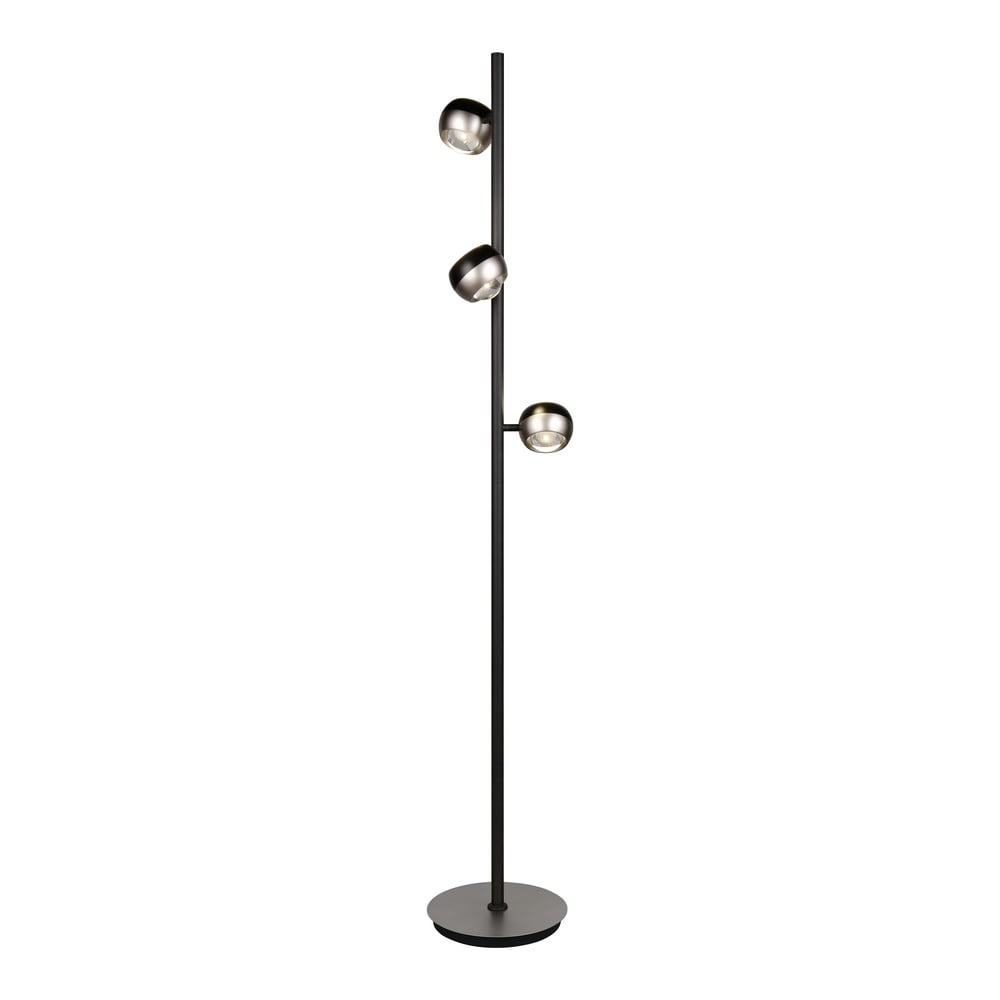 Fekete-ezüstszínű LED állólámpa (magasság 150 cm) Orbit – Trio Select