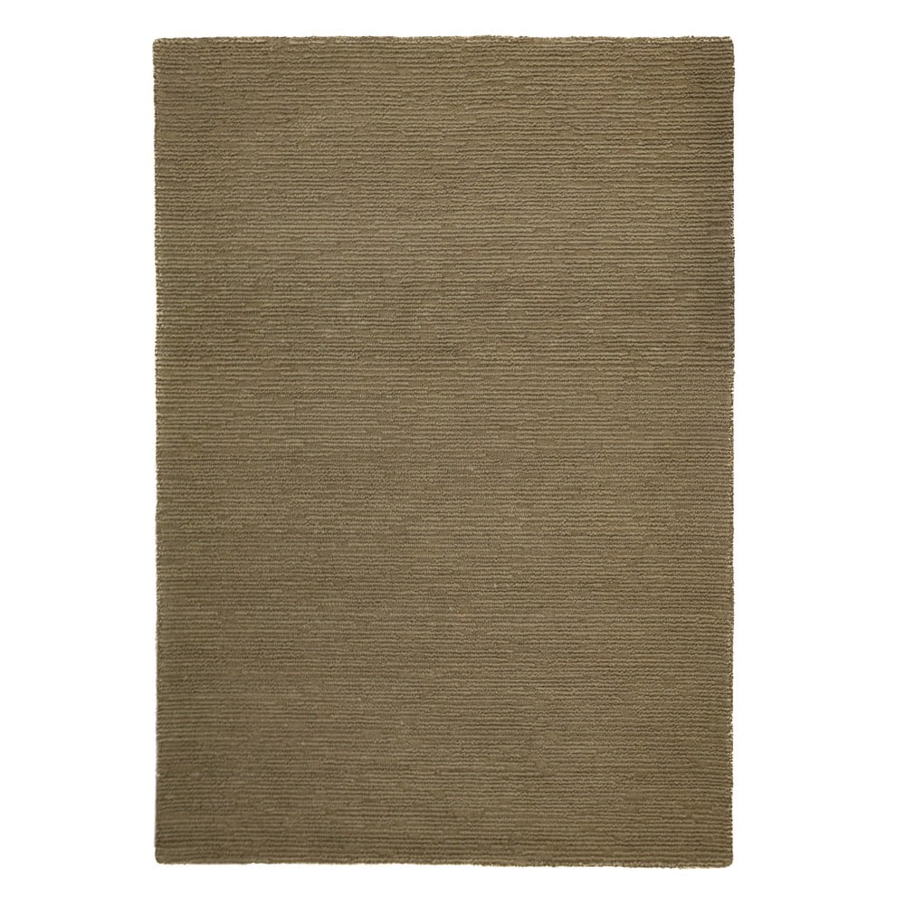 Khaki kézi szövésű gyapjú szőnyeg 120x170 cm Harris Boucle – Flair Rugs