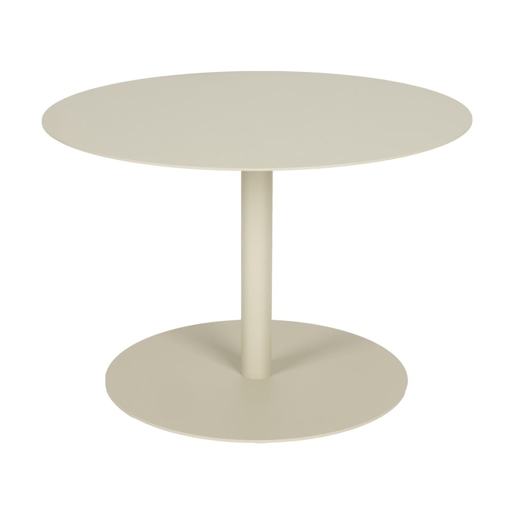 Krémszínű acél kerek dohányzóasztal ø 60 cm Snow – Zuiver