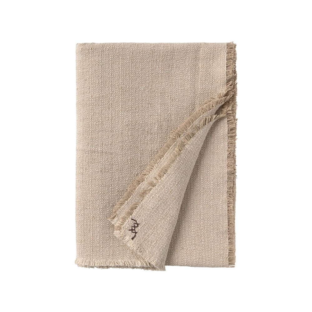 Krémszínű pamut takaró 130x180 cm Handloom – Lorena Canals