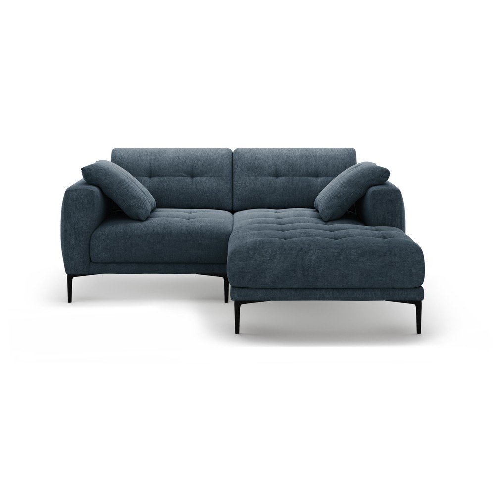 Sötétkék sarokkanapé (jobb oldali-heverő résszel) Bemy – Micadoni