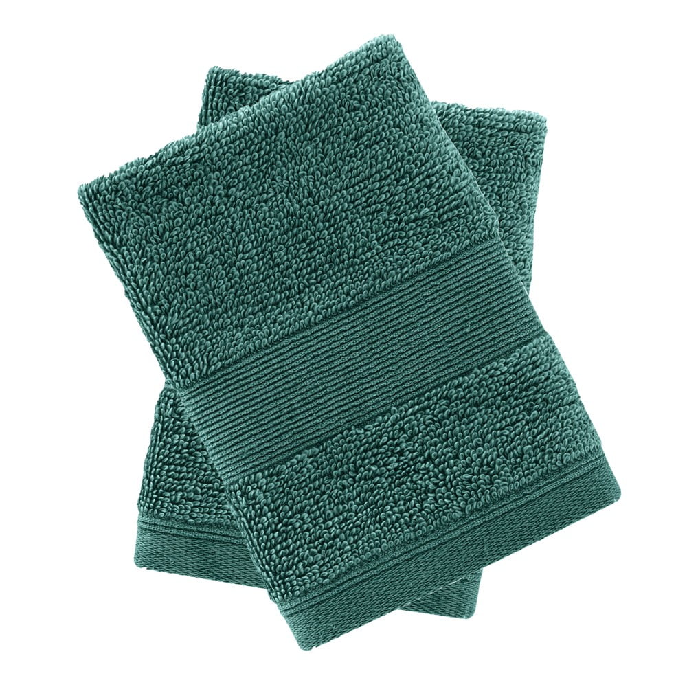 Sötétzöld frottír pamut törölköző szett 2 db-os 30x30 cm Anti-Bacterial – Catherine Lansfield